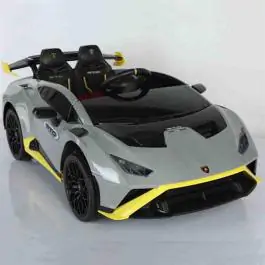 Lamborghini Huracán STO Drift dečiji auto na akumulator 12V sa daljinskim upravljačem – sivi Premium