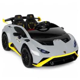 Lamborghini Huracán STO Drift dečiji auto na akumulator 12V sa daljinskim upravljačem – sivi Premium