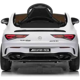 Dečiji automobil na akumulator Mercedes-Benz AMG CLA 45 Beli – Licencirani model sa LED svetlima i vratima koja se otvaraju