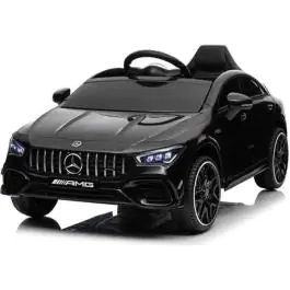 Dečiji automobil na akumulator Mercedes-Benz AMG CLA 45 Crni – Licencirani model sa LED svetlima i vratima koja se otvaraju