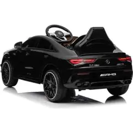 Dečiji automobil na akumulator Mercedes-Benz AMG CLA 45 Crni – Licencirani model sa LED svetlima i vratima koja se otvaraju