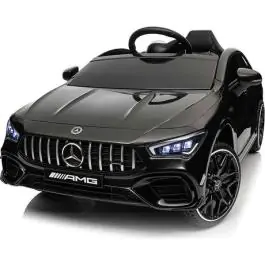 Dečiji automobil na akumulator Mercedes-Benz AMG CLA 45 Crni – Licencirani model sa LED svetlima i vratima koja se otvaraju