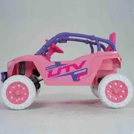 Dečiji bagi na akumulator Roze sa daljinskim upravljačem, Bluetooth funkcijom i LED svetlima