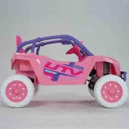 Dečiji bagi na akumulator Roze sa daljinskim upravljačem, Bluetooth funkcijom i LED svetlima