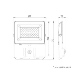 LED reflektor sa PIR senzorom 50W 6500K 4300lm