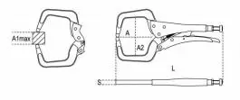 Klešta grip zavarivačka sa C podesivom glavom 1062GM-460mm BETA